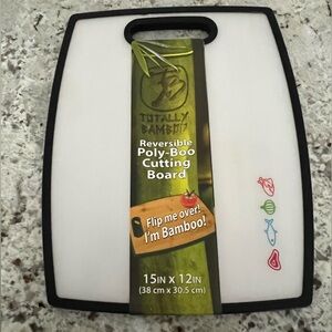NEW Totally Bamboo reversible poly-boo Cutting Board 15”x 12”.